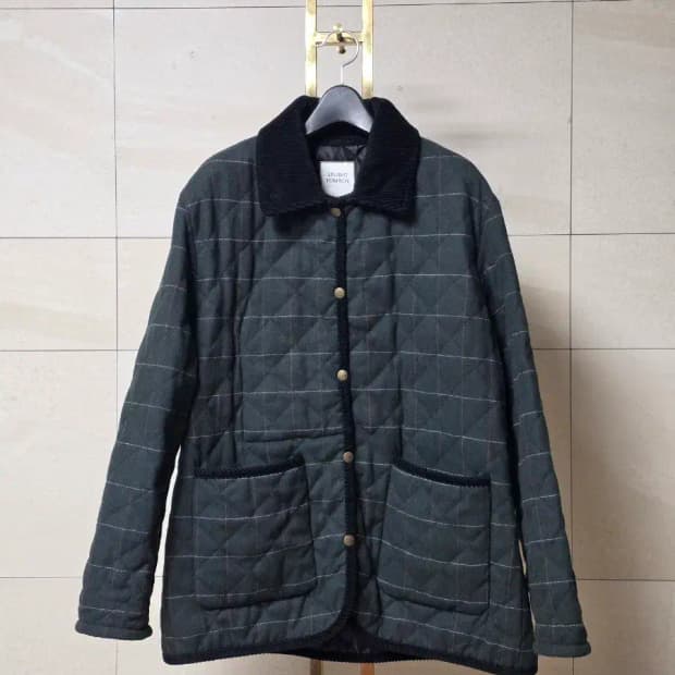 스튜디오 톰보이 코듀로이 배색 퀼팅 자켓