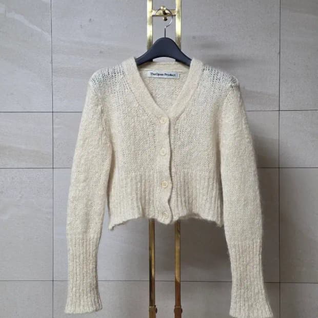 더오픈프로덕트 키드모헤어 크롭 가디건