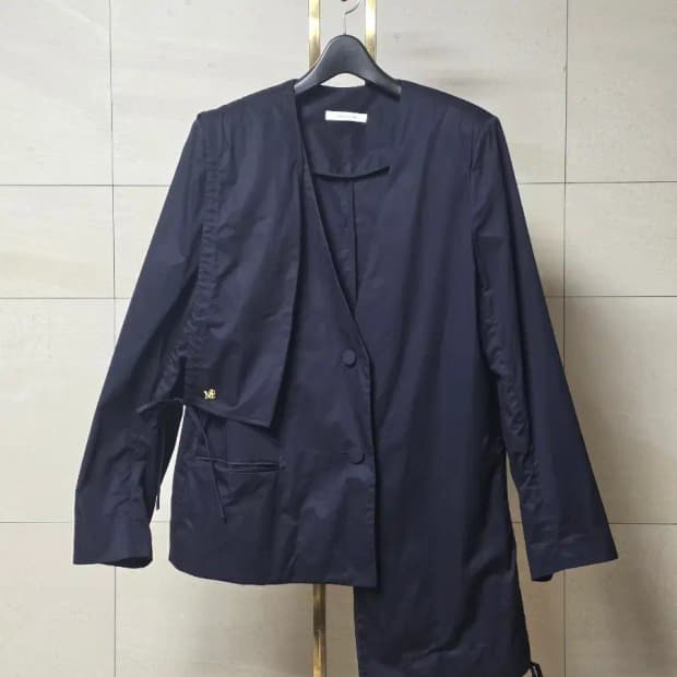 문탄(MOONTAN) 언밸런스 코튼 자켓 네이비