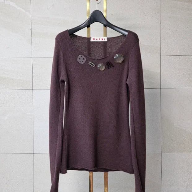 마르니 쥬얼 데코 라운드 니트