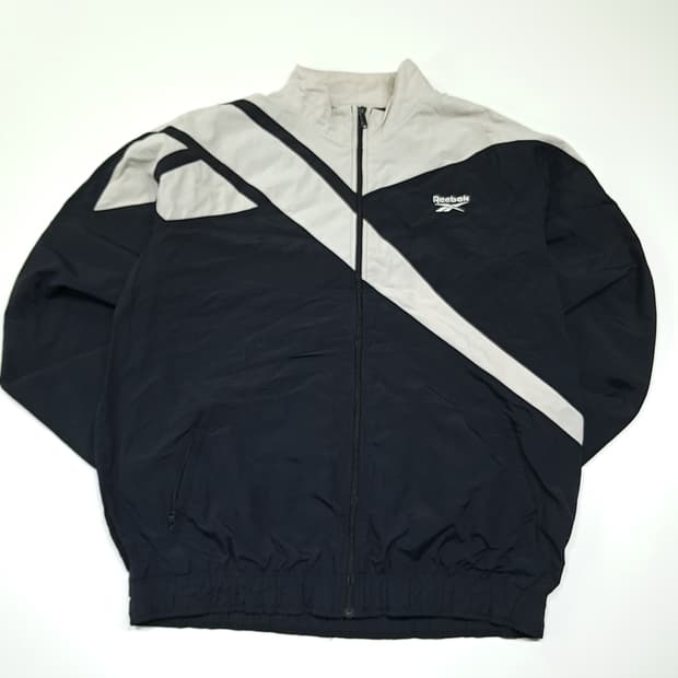 CL977 2XL 리복 올드스쿨 블랙화이트 바람막이 트랙자켓