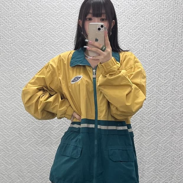 엄브로 올드스쿨 레트로 00's 빈티지 바람막이 자켓 M C12814