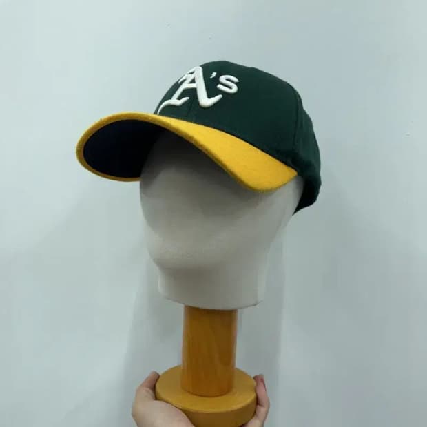 MLB A'S 자수 그린 볼캡 G05268