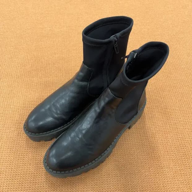 자라 ZARA 블랙 첼시 부츠 38 G05475