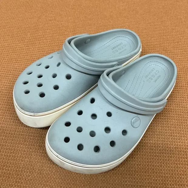 크록스 플랫폼 클로그 샌들 W8 G07051
