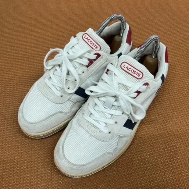 라코스테 여성 스니커즈 운동화 UK4 G07409