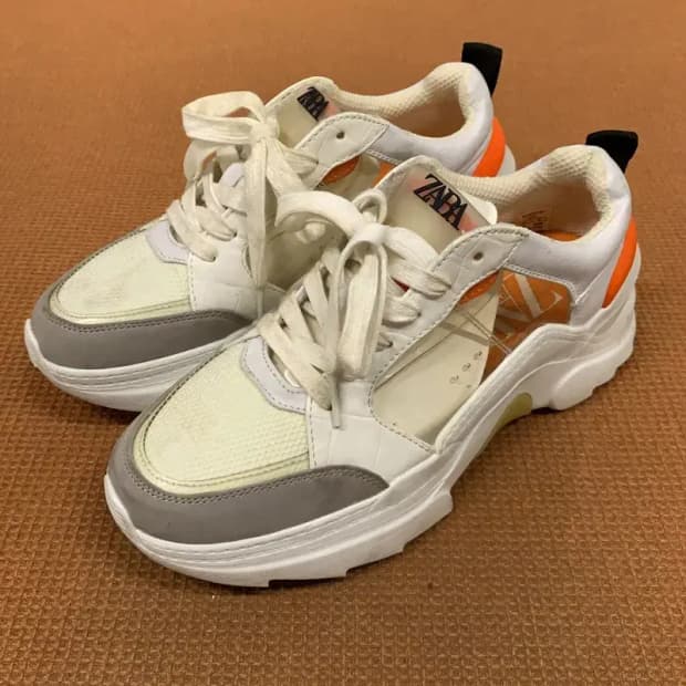 자라 ZARA 클리어 어글리슈즈 운동화 245 G08223