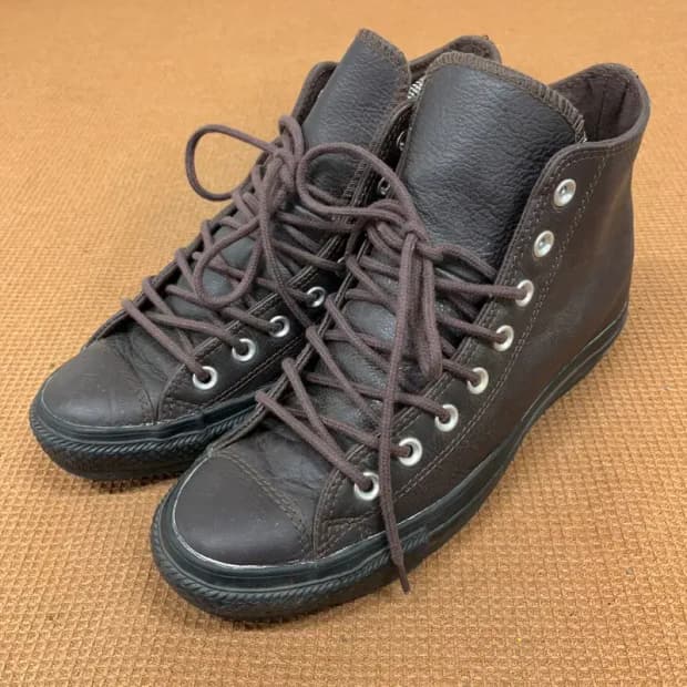 컨버스 척테일러 하이 레더 초코브라운 가죽 스니커즈 260 G08651