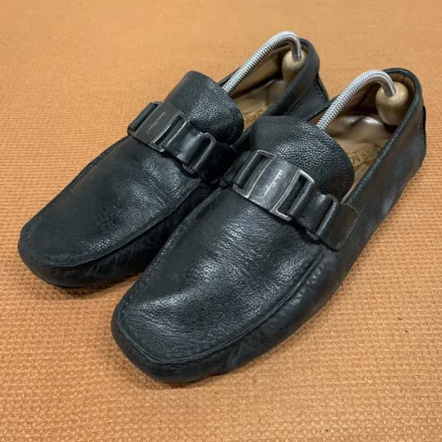 페라가모 빈티지 가죽 드라이빙슈즈 9.5 G08752