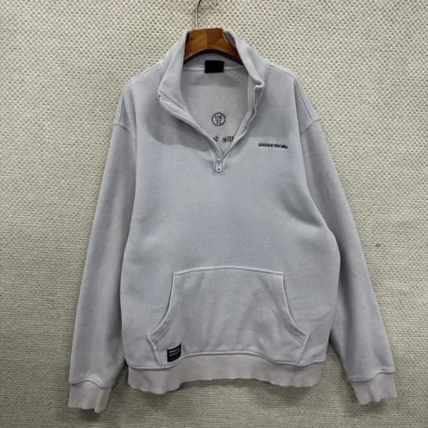 그루브라임 자수로고 반집업 후리스 맨투맨 XL M08467