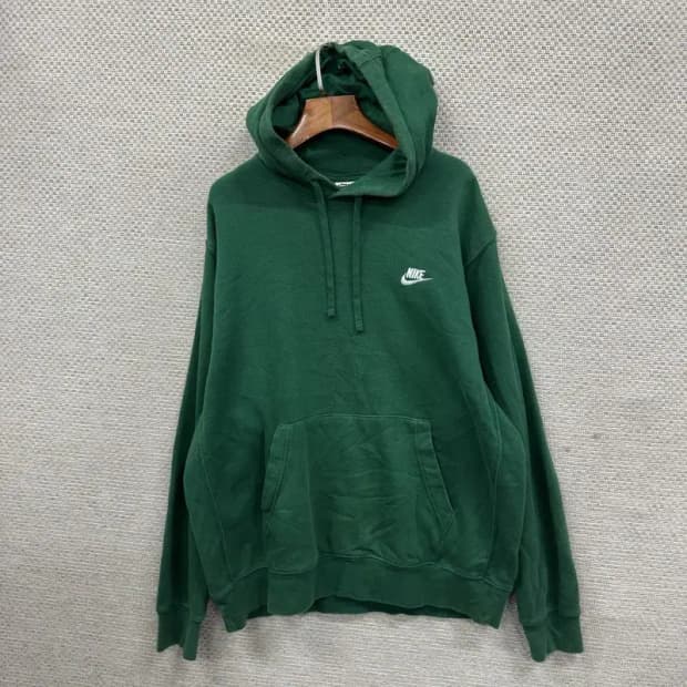나이키 그린 자수로고 약기모 후드티 XXL M08785