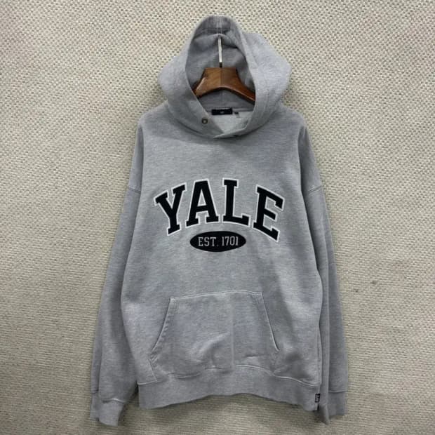 예일 자수로고 캐주얼 약기모 오버핏 후드티 M M08788