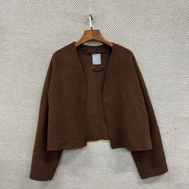 에잇세컨즈 브라운 울 니트 오버핏 가디건 XS M09080