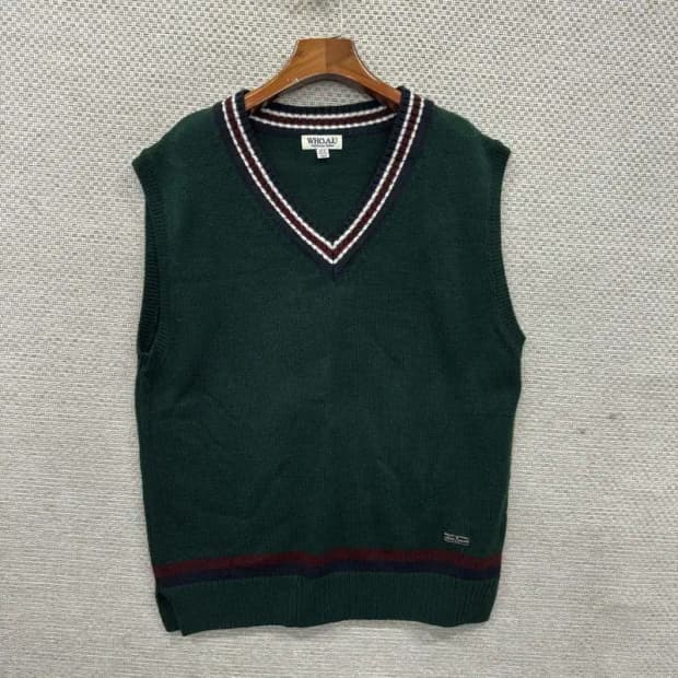 후아유 캐주얼 브이넥 니트 조끼 베스트 XL M09427