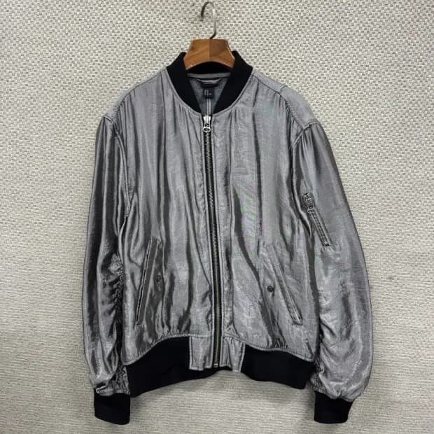 에이치앤엠 유광 항공점퍼 블루종 자켓 M M08944