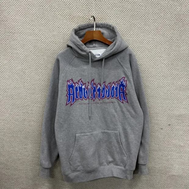 어커버 약기모 센터프린팅 캐주얼 후드티 L M08954