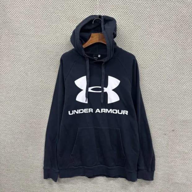 언더아머 짐웨어 프린팅로고 캐주얼 후드티 L M09789