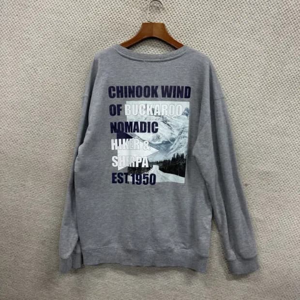 버커루 캐주얼 백프린팅 스웻셔츠 맨투맨 XL M10027