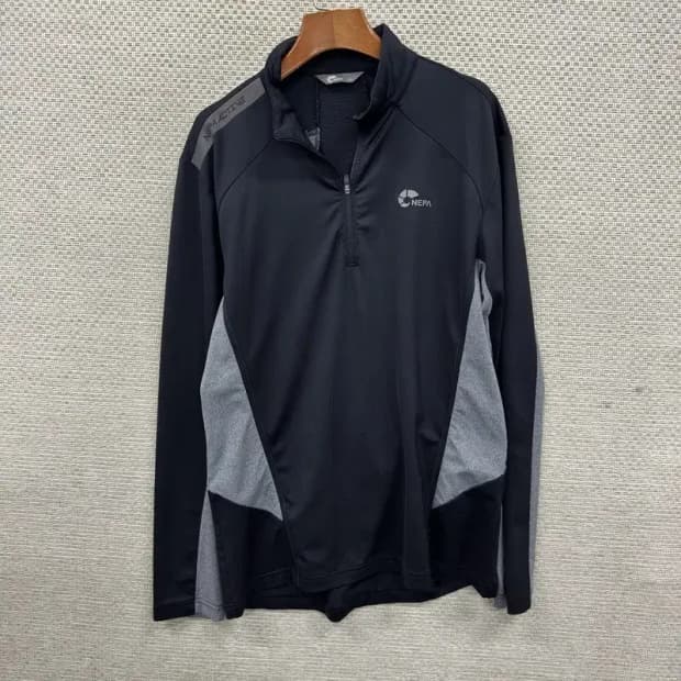 네파 아웃도어 사이드로고 반집업 긴팔티 100 M10043