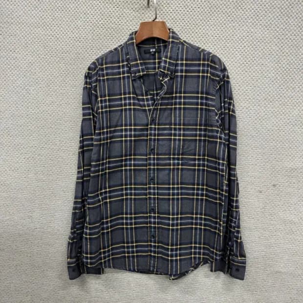 유니클로 캐주얼 체크 셔츠 XL M10163