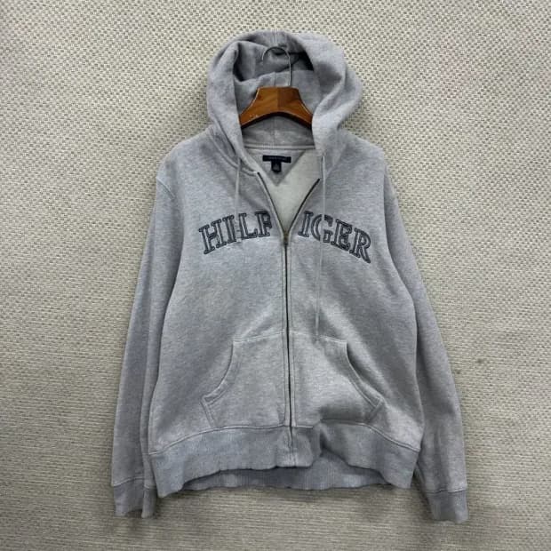 타미힐피거 캐주얼 빅로고 약기모 후드집업 XL M10268