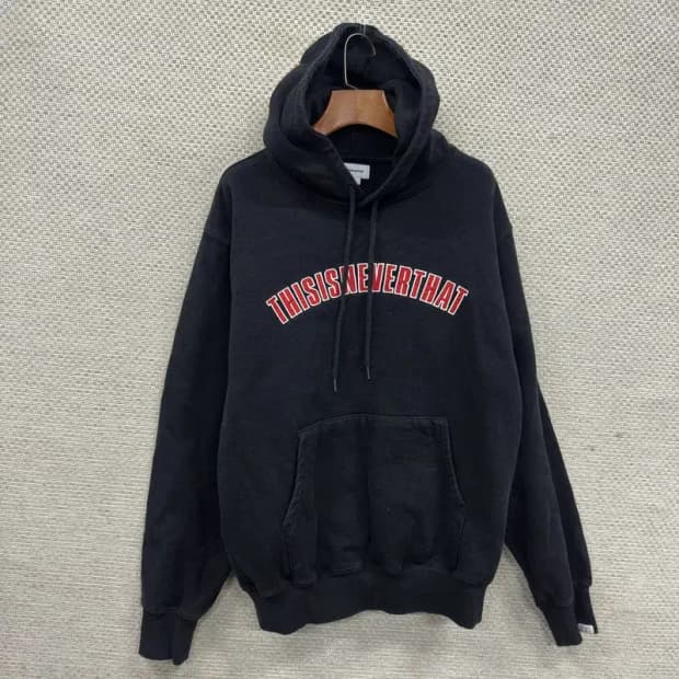 디스이즈네버댓 캐주얼 센터로고 후드티 M M10281