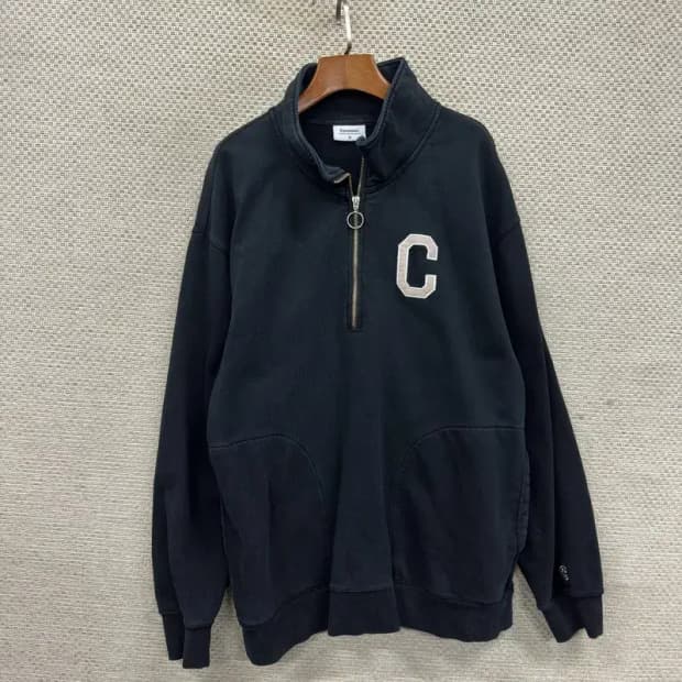커버낫 캐주얼 사이드로고 반집업 스웻셔츠 맨투맨 XL M10631