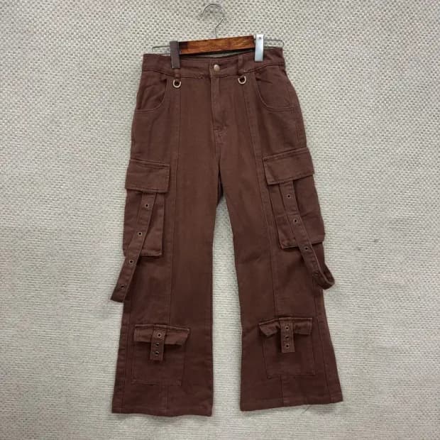 빈티지 Y2K 멀티포켓 카고팬츠 면바지 XS M10770