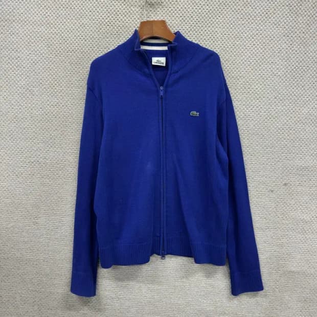 라코스테 사이드로고 니트 집업 가디건 95 M10990