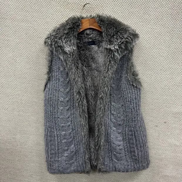 자라 ZARA 퍼 안감 니트 가디건 M M11106