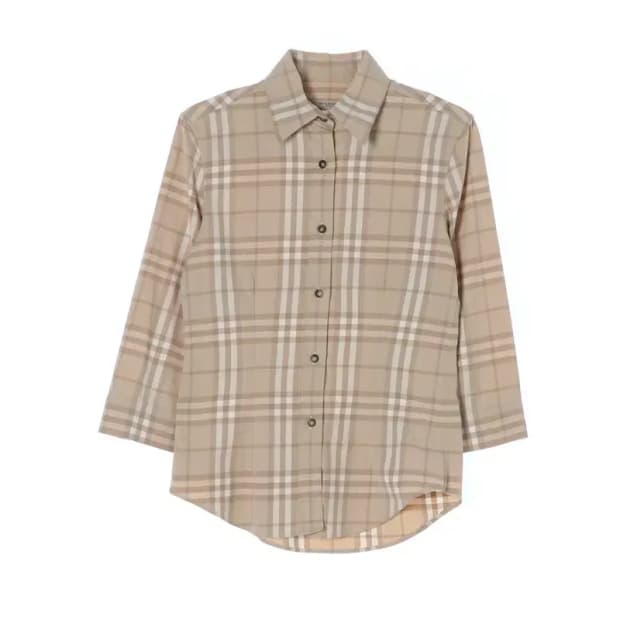 BURBERRY 버버리 7-9부 체크 셔츠 XS