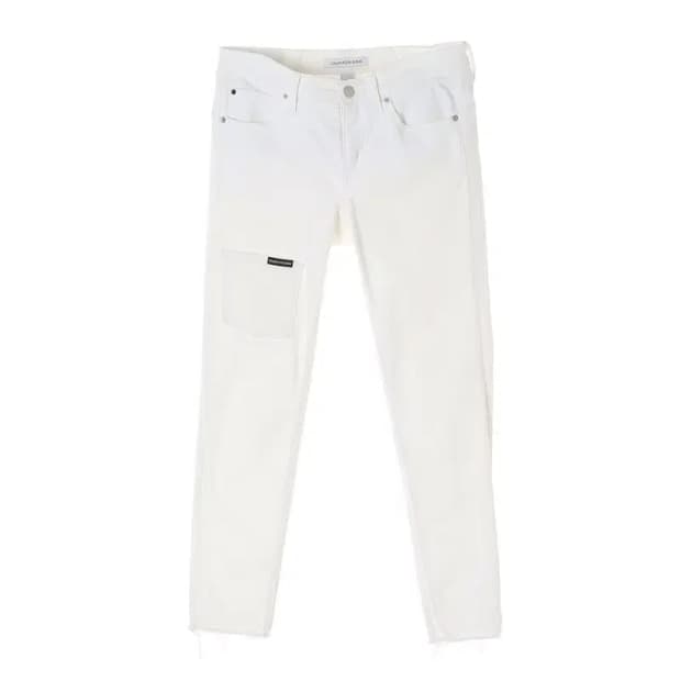 CALVIN KLEIN 캘빈클라인 무릎위포켓 화이트 청바지 28