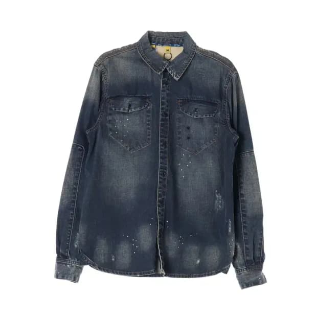 G-STAR RAW 지스타로우 페인팅 데님 셔츠 XL