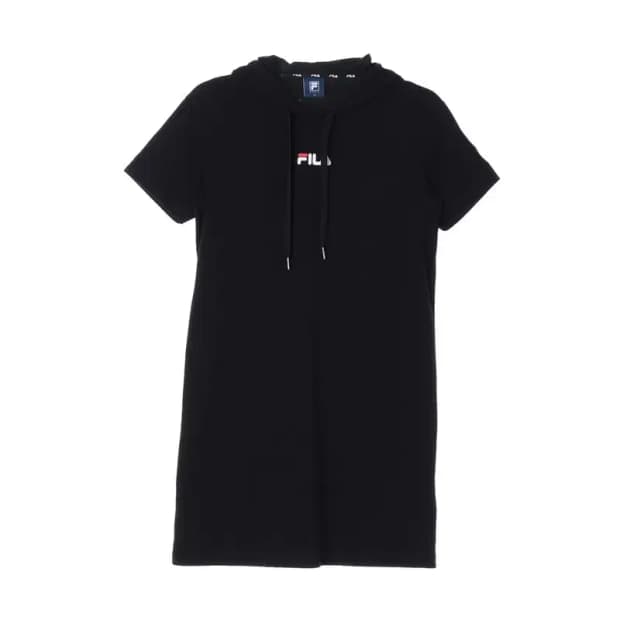 FILA 필라 등 빅로고 후드 티셔츠형 원피스 90