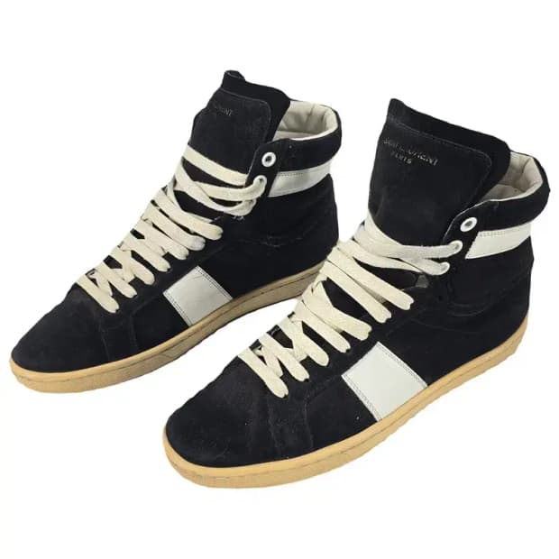 37) SAINT LAURENT 생로랑 하이탑 스웨이드 스니커즈