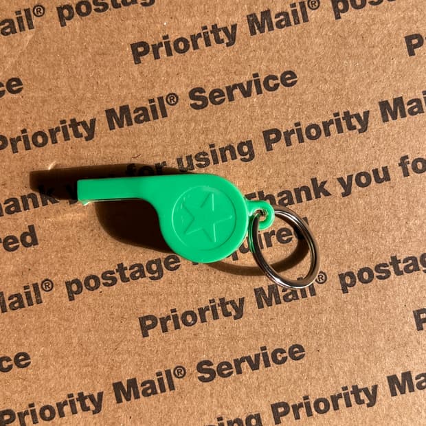 90s vtg Whistle Keyring