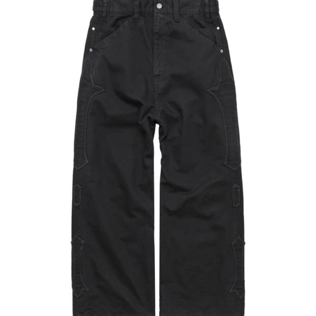 Polyteru 1011 Fleur Patched Pants Washed