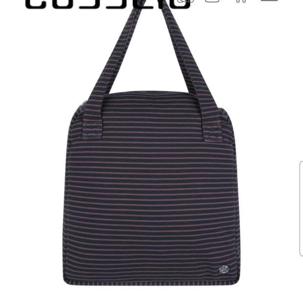 코이세이오 038 스트라이프 토트백 블루 차콜