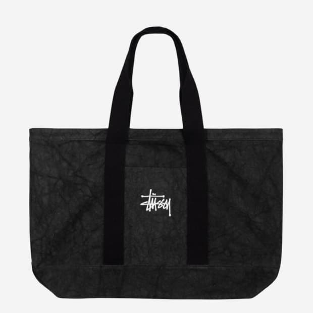 새제품) 스투시 캔버스 엑스트라 라지 토트백 숄더백 워시드 블랙 가방