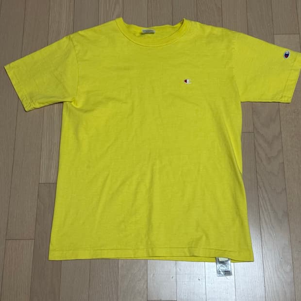 M) 챔피온 US 빈티지 반팔 티셔츠 yellow