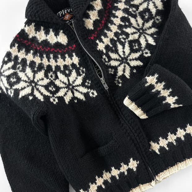 빈티지 눈꽃 코위찬 스웨터 