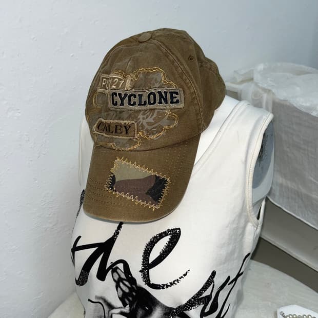 Y2K 브라운 패치 볼캡