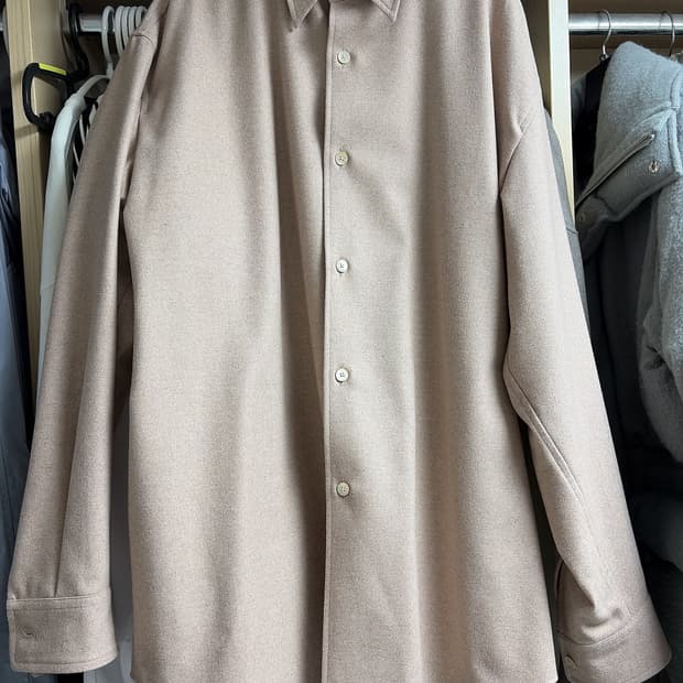 오라리 울 풀링 플란넬 셔츠 5사이즈