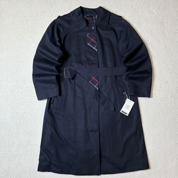 버버리 90's 노버체크 배색 벨티드 트렌치 코트 PN7529