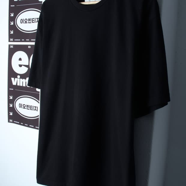 (L-XL) 브라운야드 반팔 티셔츠 무지 블랙 아메카지-H35252