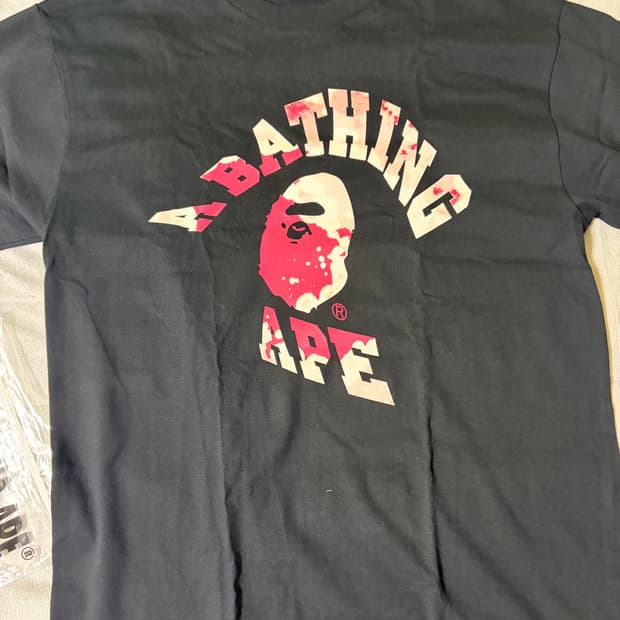 베이프 Tie Dye Twist College T-Shirt 블랙