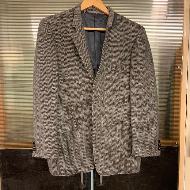 일본 빈티지 헤링본 투버튼자켓