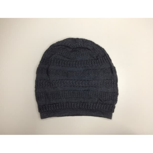 빈티지 차콜 리버시블 뜨개 비니