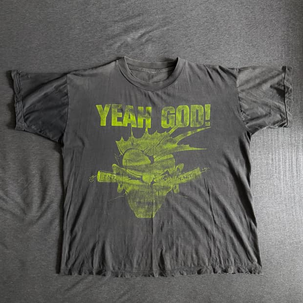 빈티지 80s YEAH GOD 티셔츠