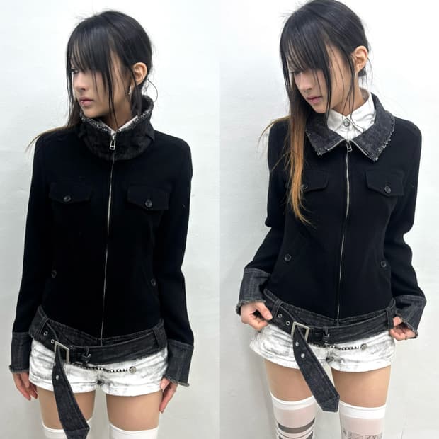 Tornado Mart femme grunge denim mix jack